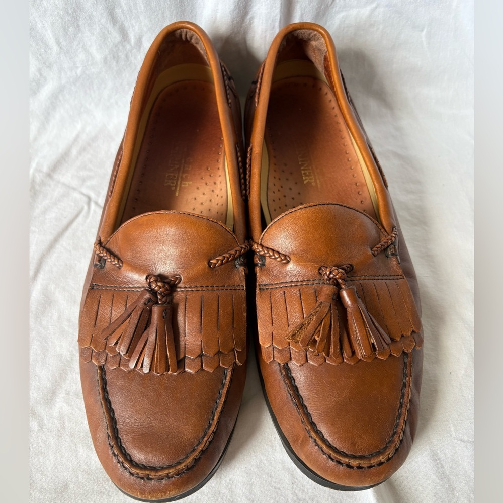 French Shriner Men’s Brown Tassel Fringe Loafer Size 12W
